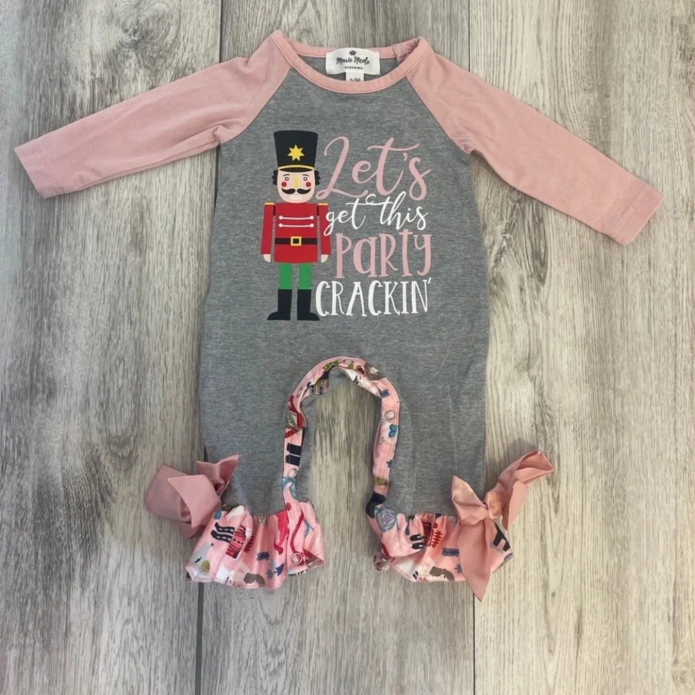 Marie Nicole Let's Get This Party Crackin Nutcracker One Piece holiday outfit